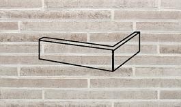 Клинкерный угловой элемент stiltreu 452 silber-grau 240x115x40x14 (7757), Stroeher для фасада