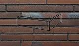 Клинкерный угловой элемент riegel 455 braun-blau 240x115x40x14 (7751), Stroeher для фасада