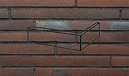 Клинкерный угловой элемент riegel 455 braun-blau 240x115x40x14 (7751), Stroeher для фасада