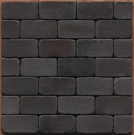 Тротуарный клинкер для дорожек PK1552SG Schwarz-bunt Edelglanz gerumpelt 200х100х52, Westerwalder