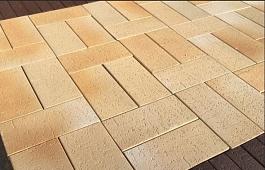 Тротуарная клинкерная плитка Stroeher beige-bunt 123, 240х115х18 (3118)