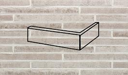 Клинкерный угловой элемент stiltreu 452 silber-grau 240x115x52x14 (7761), Stroeher для фасада