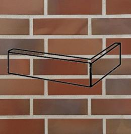 Клинкерный угловой элемент 316 patrizierrot ofenbunt 240x115x71x11 (2640), Stroeher для фасада