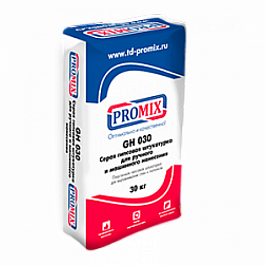 Гипсовая штукатурка Promix GH 030, пластичная, трещиноустойчивая, серая, 30 кг от 514 руб.