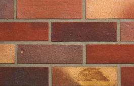 Облицовочный клинкерный кирпич NF-90 Norddeich rot-blau-sandf-bunt genarbt-besandelt, ABC Klinkergruppe от &euro;1.520