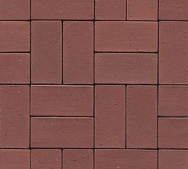 Тротуарная клинкерная брусчатка PK0340 Naturrot 200х100х40, Westerwalder