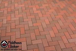 Тротуарная клинкерная брусчатка P403DF gala flamea Feldhaus Klinker, 240х118х52